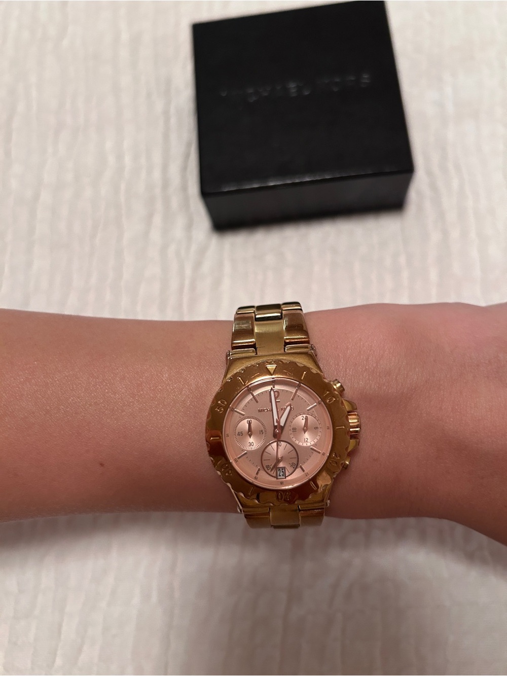 Michael Kors Rose Gold Dylan Chronograph Dial Steel Quartz Watch